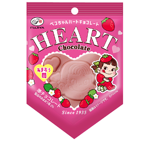 不二家　ペコちゃんハートチョコレート（あまおう苺）