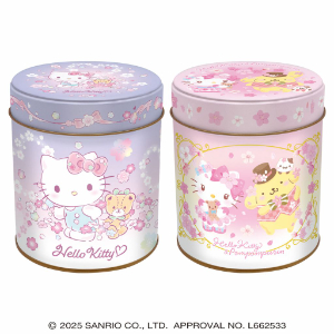 ハート　サンリオ　サークルクッキー缶